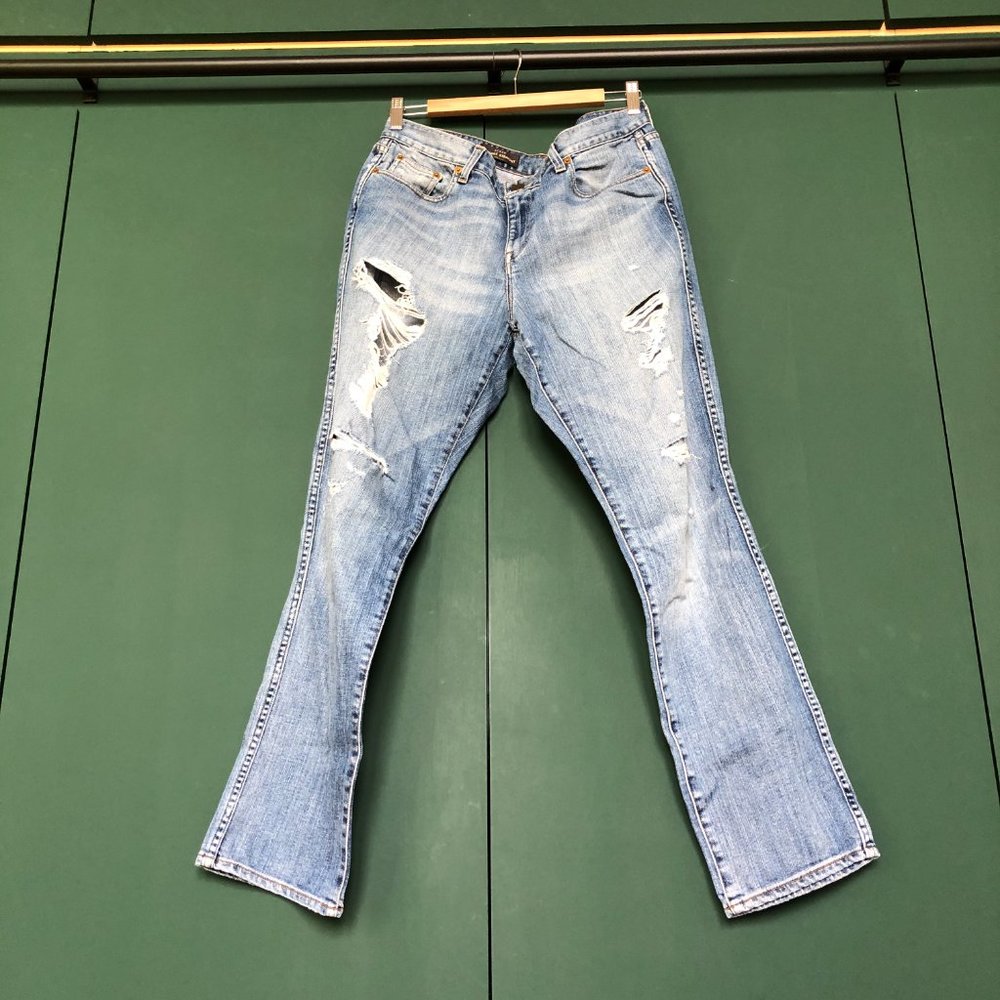 J. Crew Vintage Straight Leg Distressed Wash Jeans